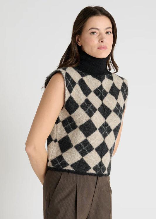 Pull sans manches jacquard Odino J