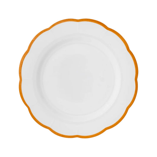 Assiette à diner à bord Ocre