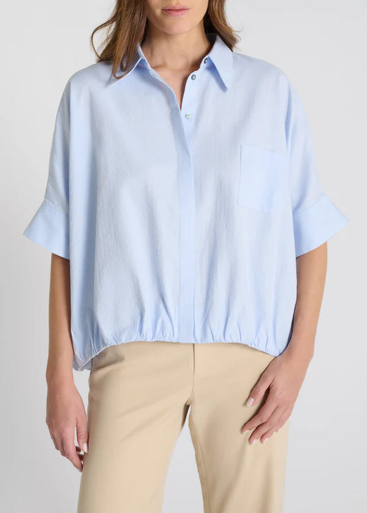 Chemise manches courtes Pensee - Bleu ciel