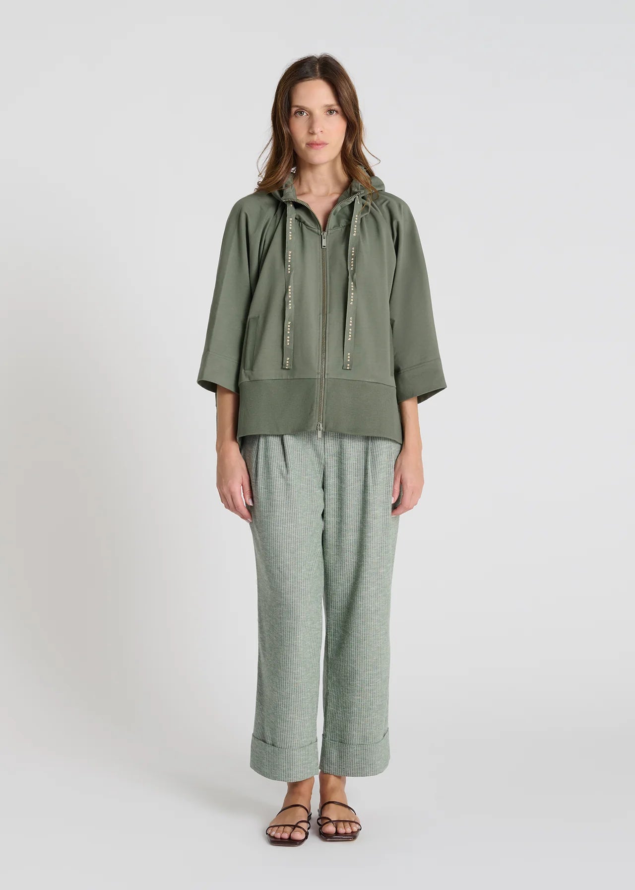 Sweat zippé Rajan - Kaki