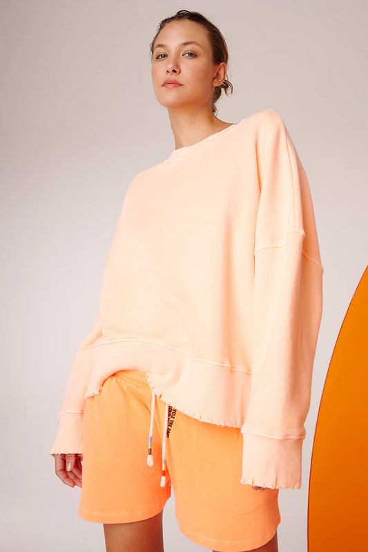 Sweat Distressed  néon orange