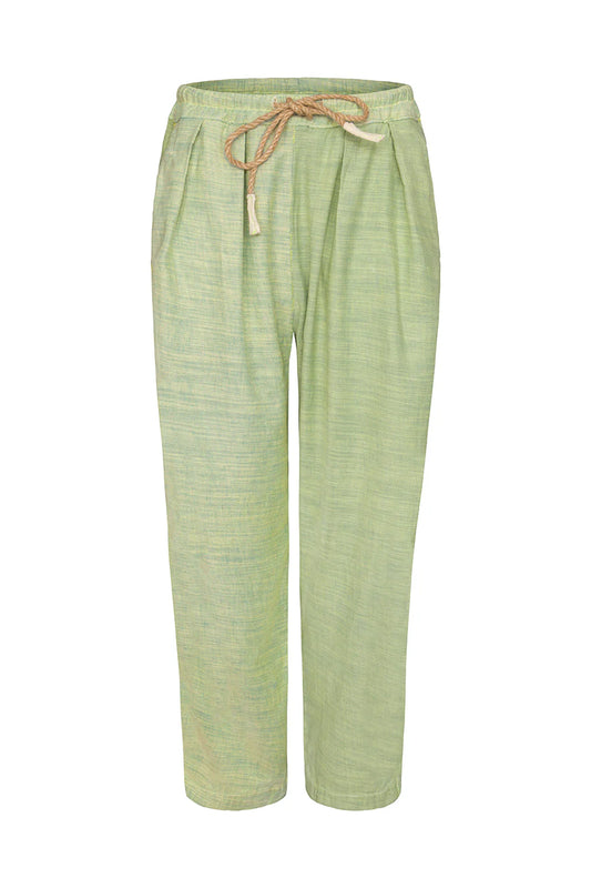 Pantalon en lin citron vert