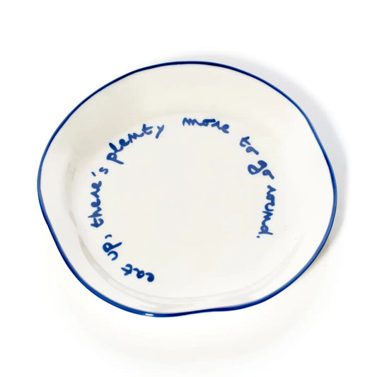 Assiette à déjeuner statement "Mange il y a encore beaucoup à partager"