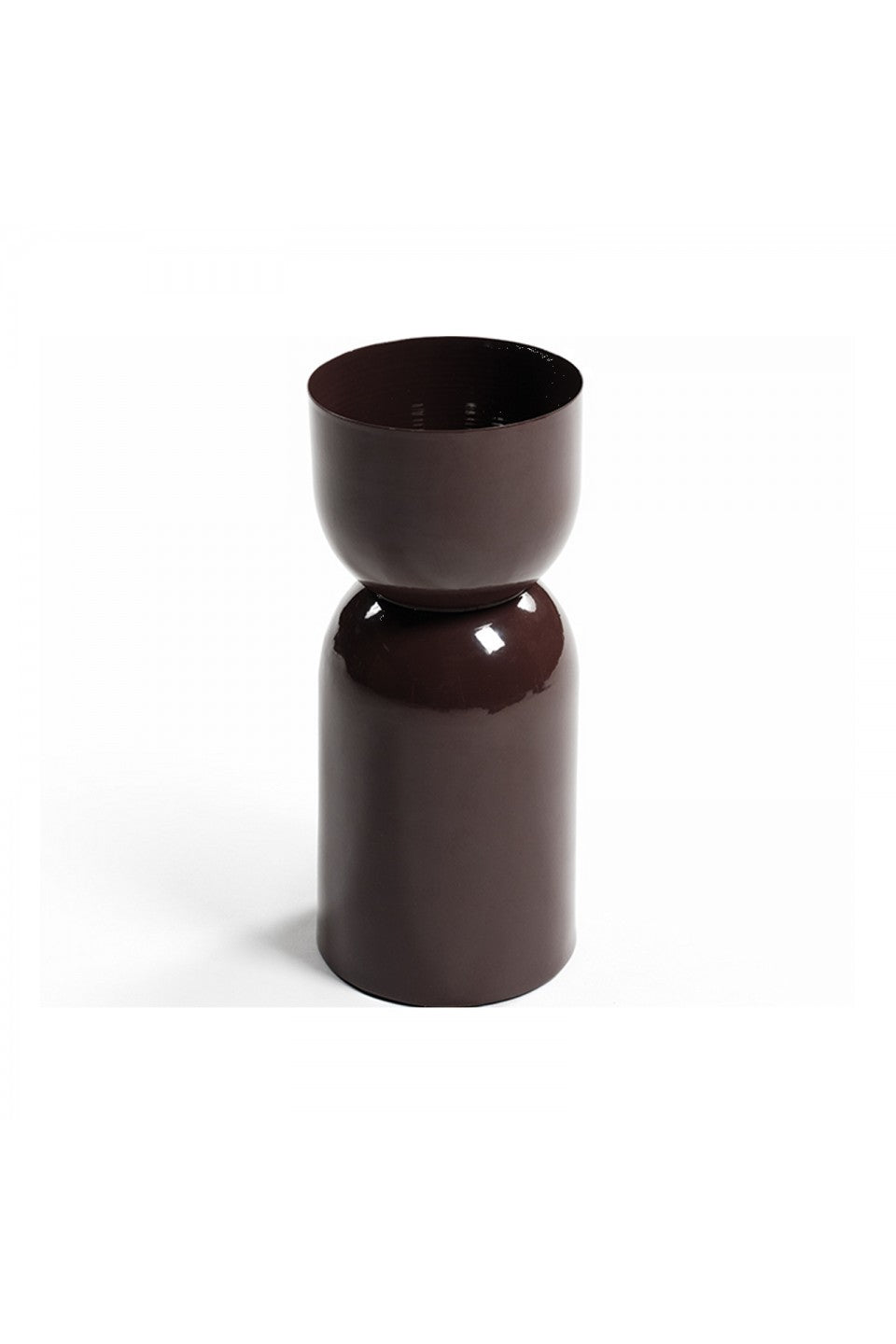 Vase en métal marron