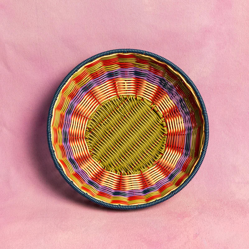 Panière rouge et olive