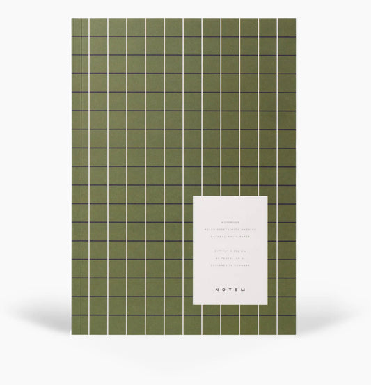 Vita Notebook Green Grid Notem
