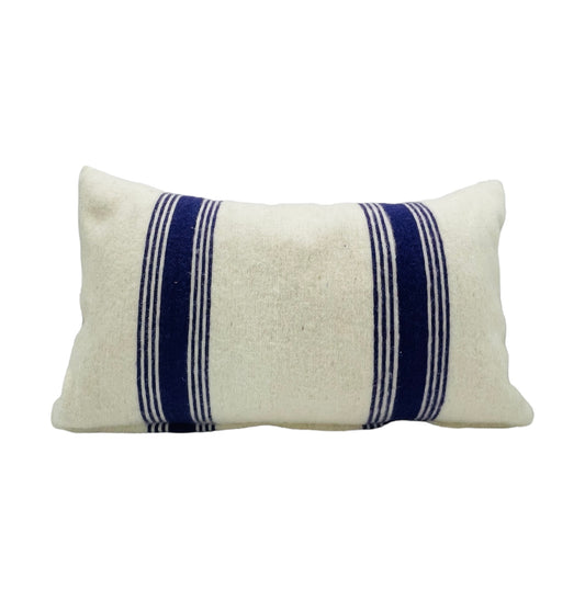Coussin rayures bleues